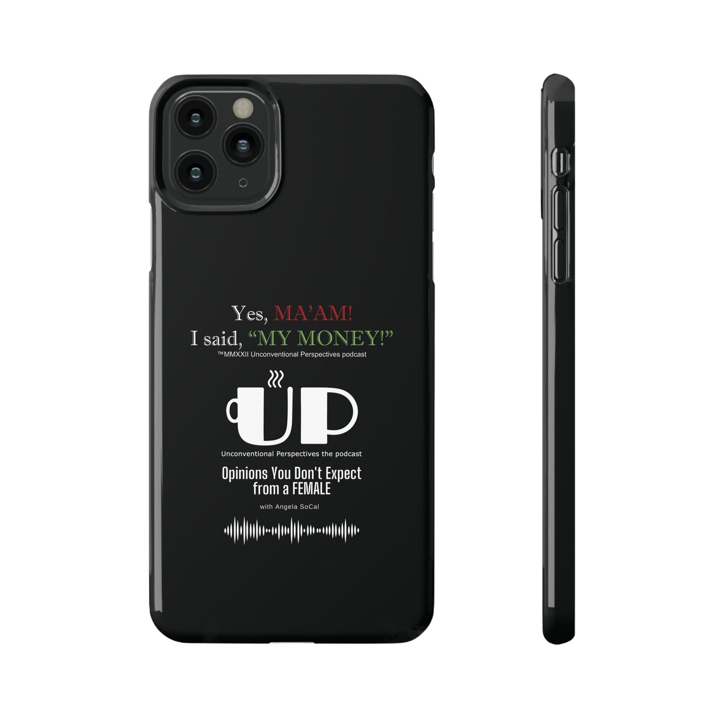 Ma'am My Money Slim Cases, Black - WL