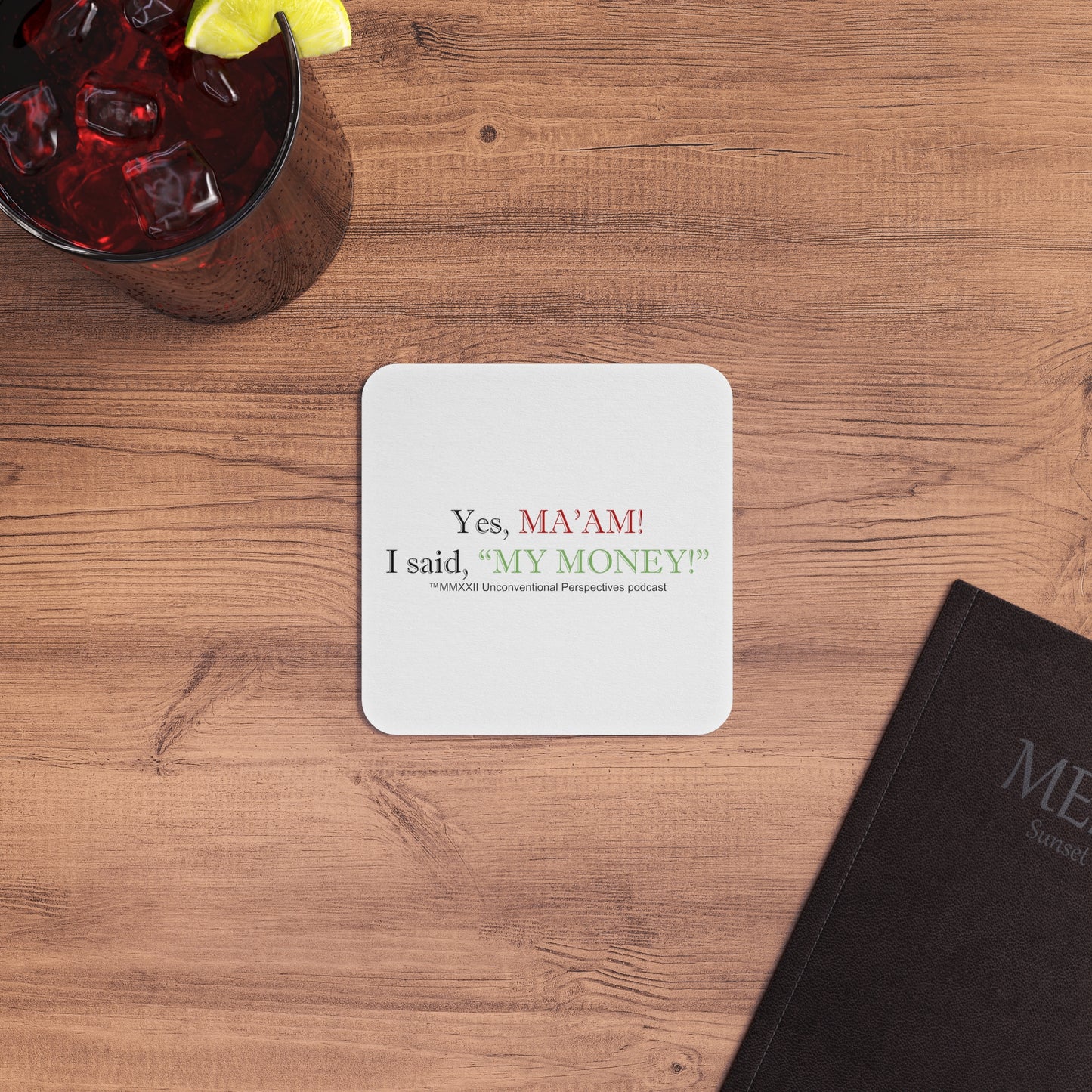 Ma'am My Money Coasters (50, 100 pcs), White - BL