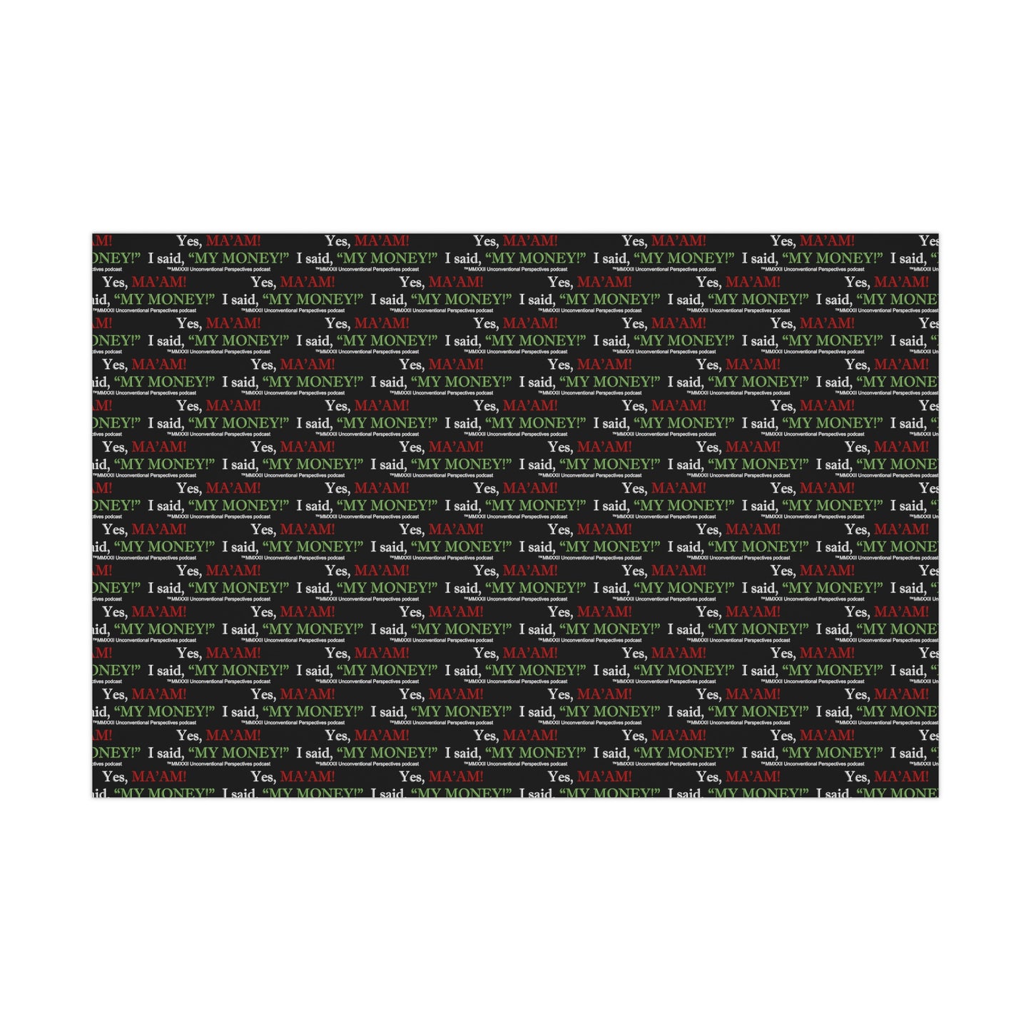 Ma'am My Money Gift Wrap Papers, Black - WL