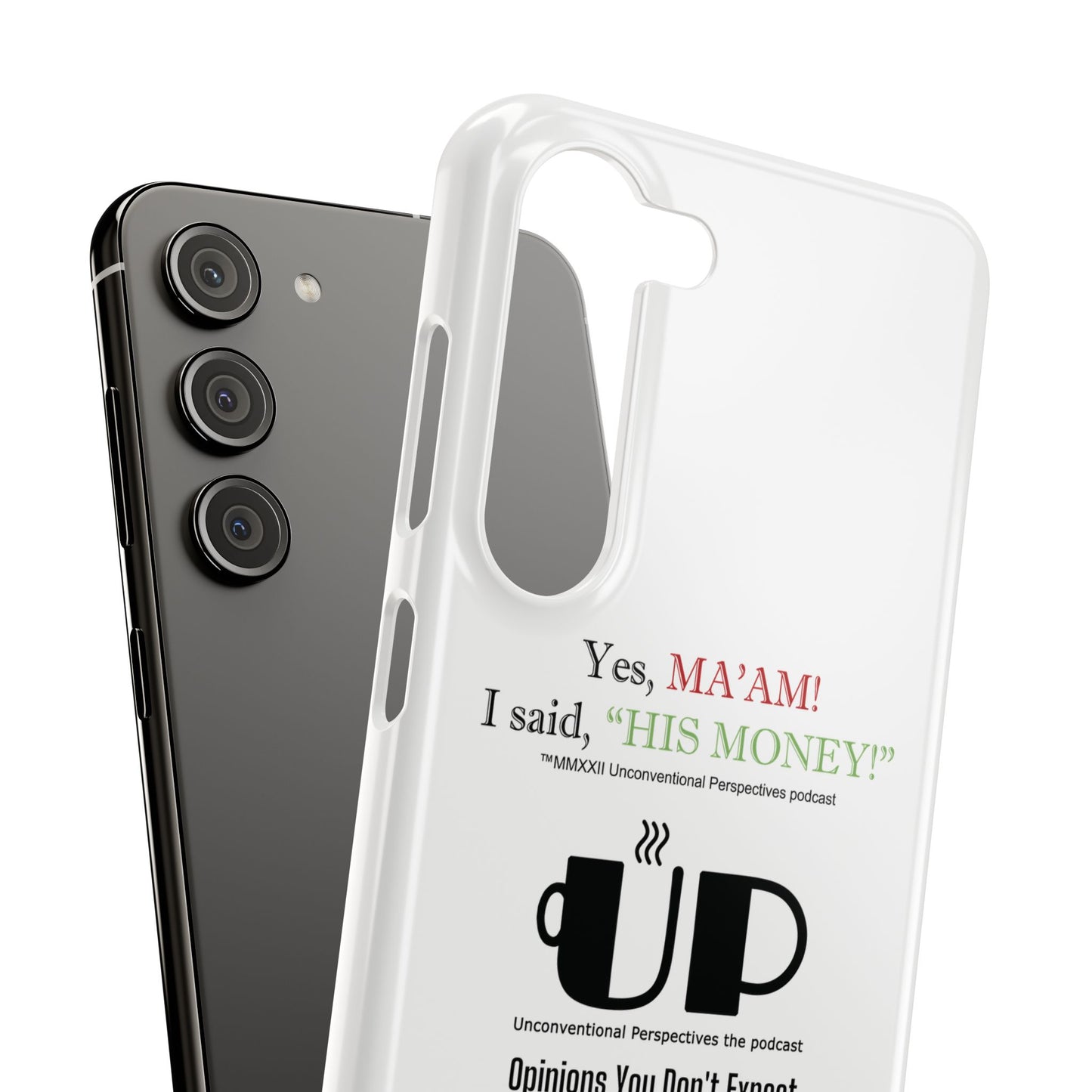 Ma'am His Money Slim Cases, White - BL