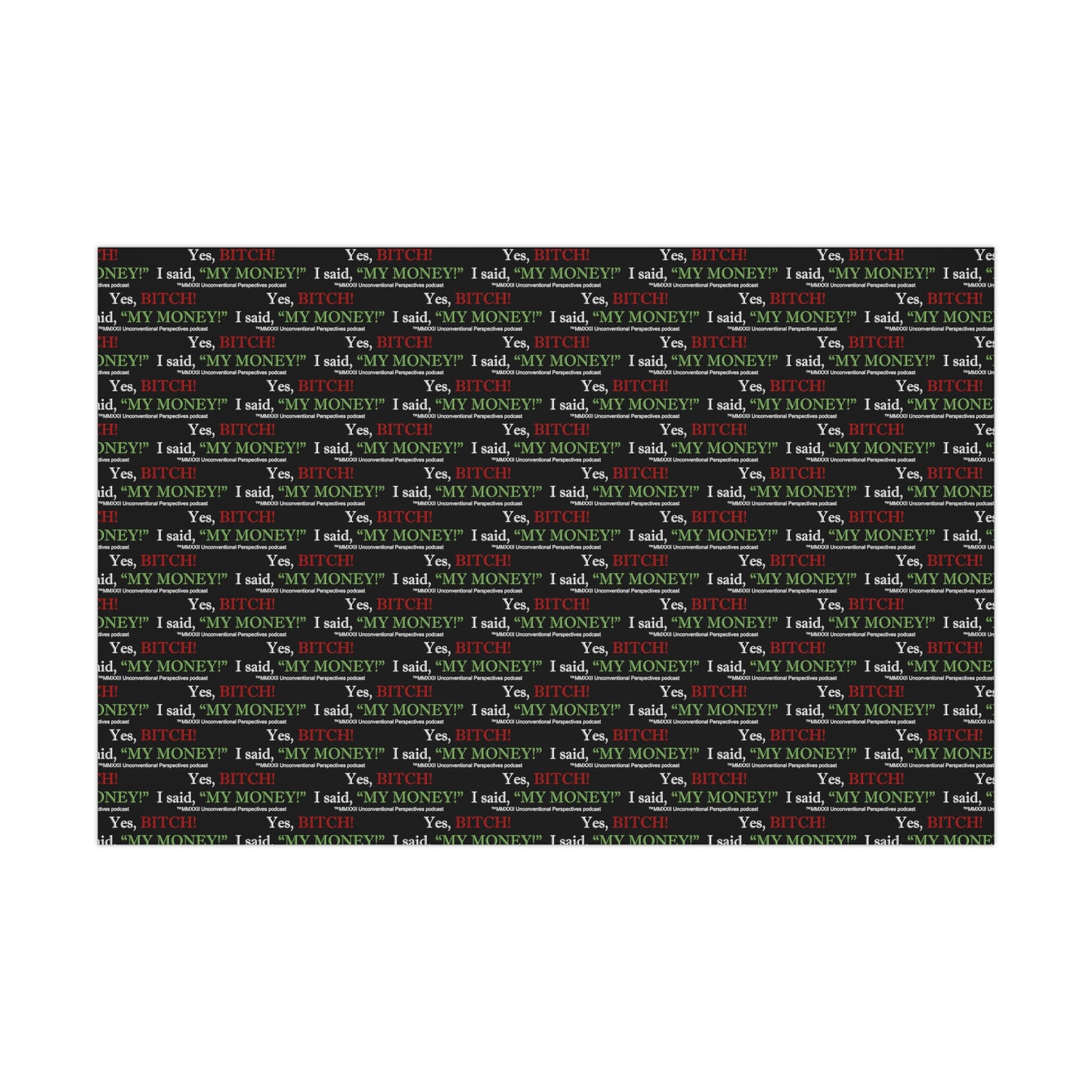 Bitch My Money Gift Wrap Papers, Black - WL