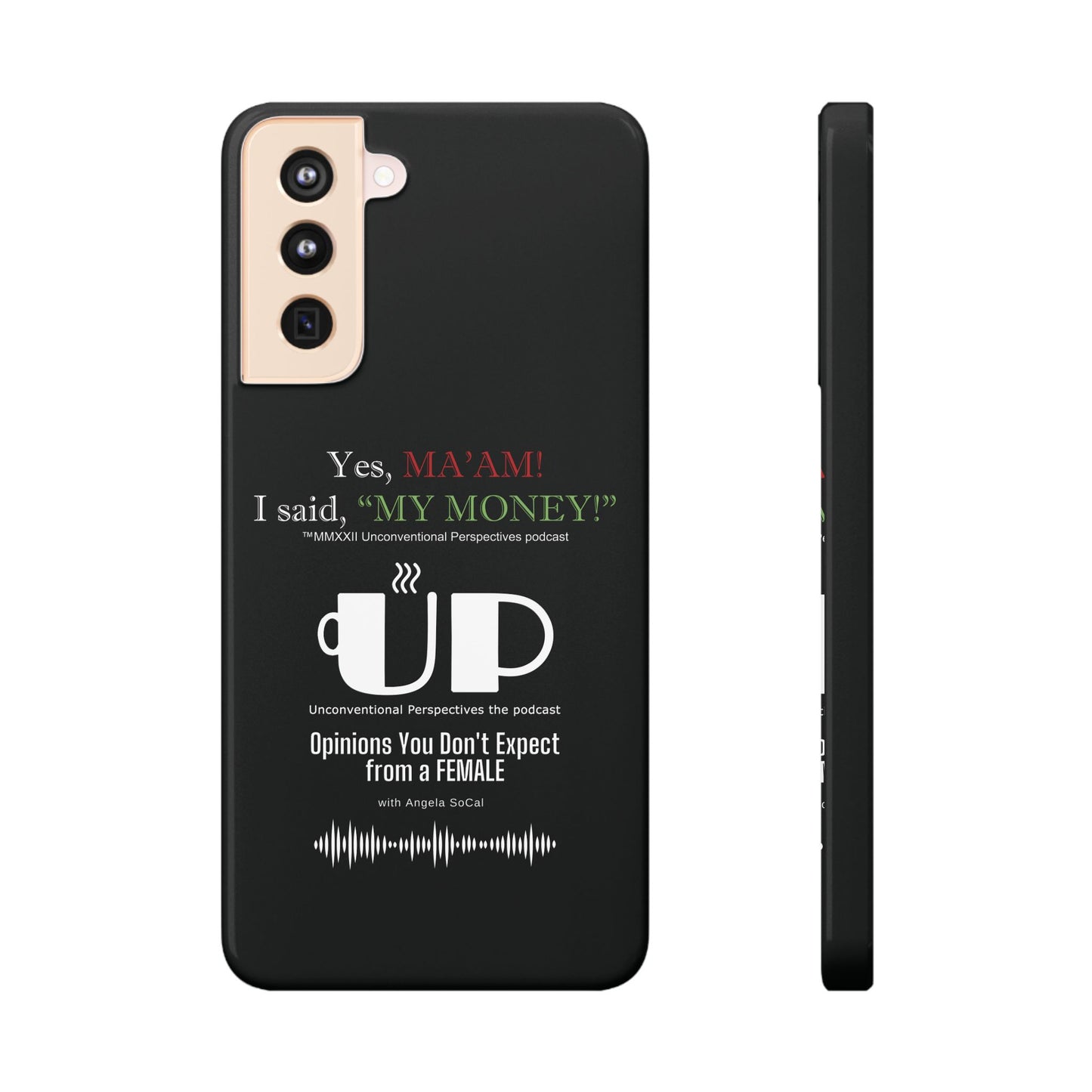 Ma'am My Money Slim Cases, Black - WL