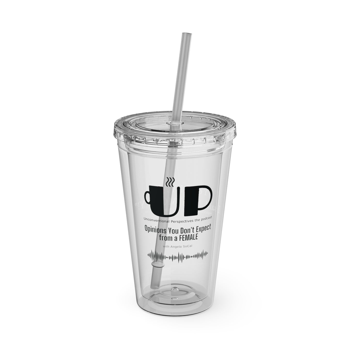 Ma'am My Money Sunsplash Tumbler with Straw, 16 oz - BL