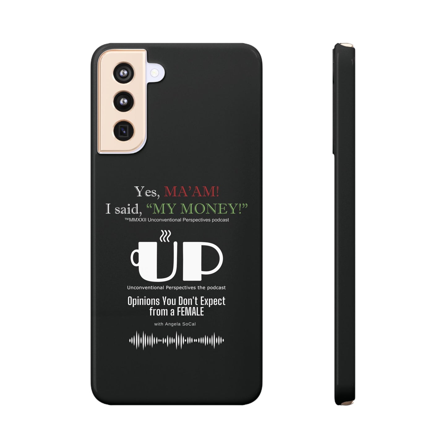 Ma'am My Money Slim Cases, Black - WL