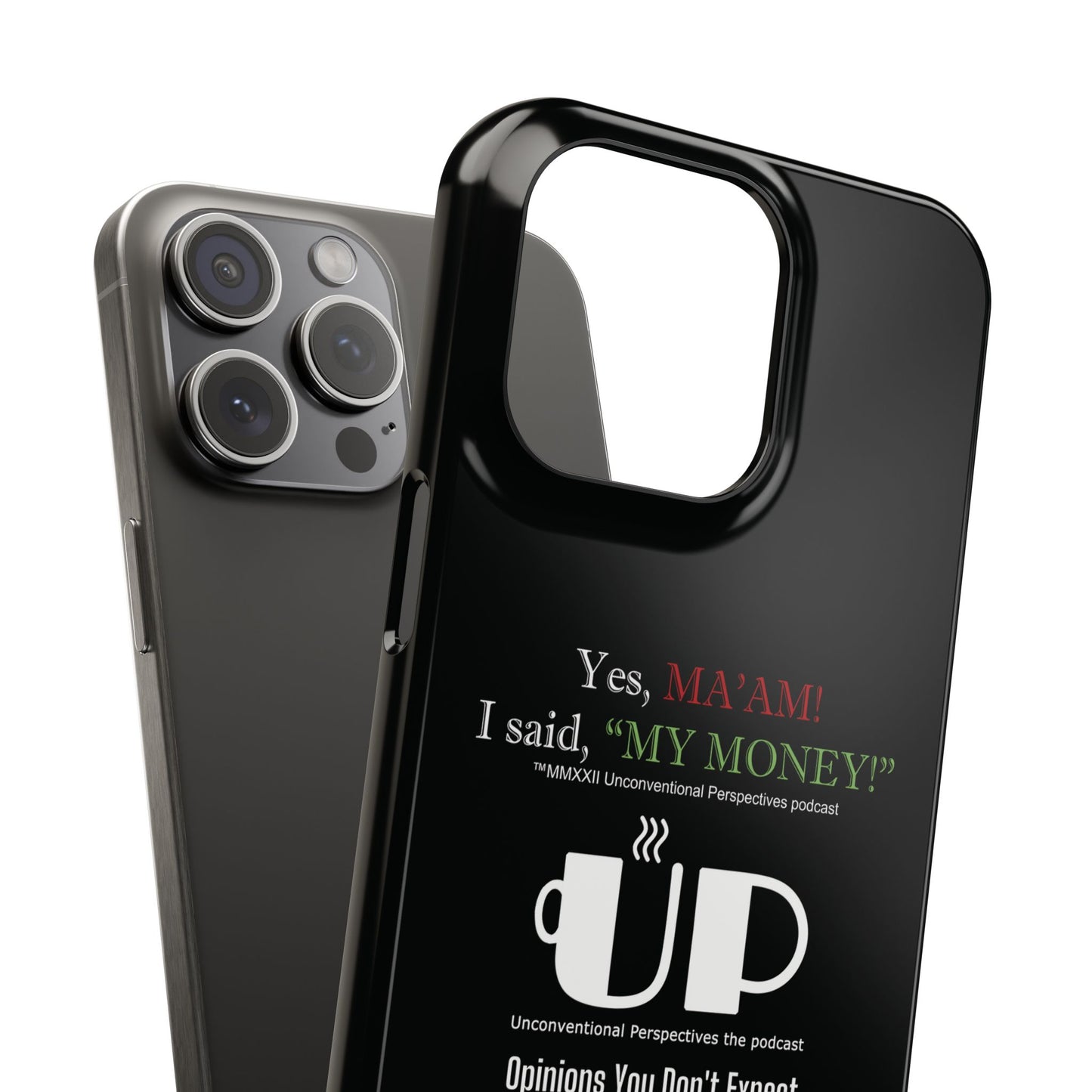 Ma'am My Money Slim Cases, Black - WL