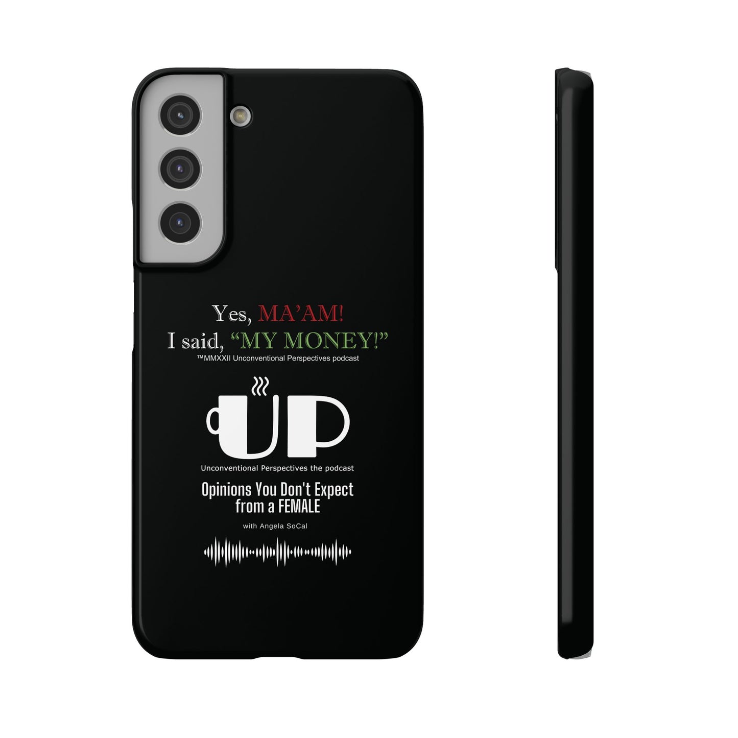 Ma'am My Money Slim Cases, Black - WL