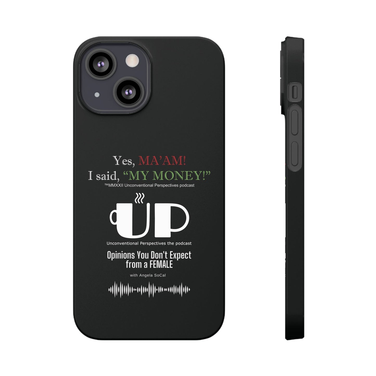 Ma'am My Money Slim Cases, Black - WL