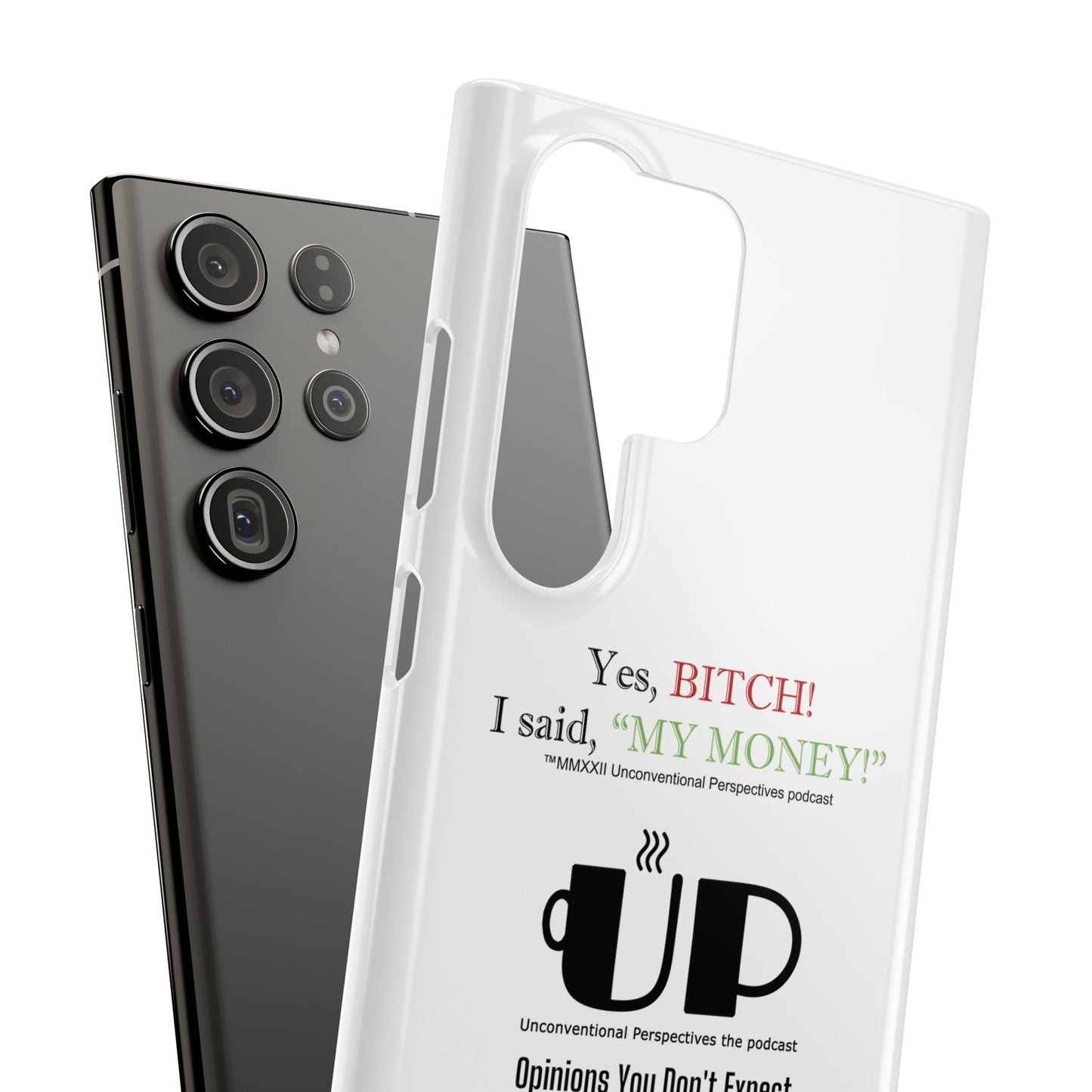 Bitch My Money Slim Cases, White - BL