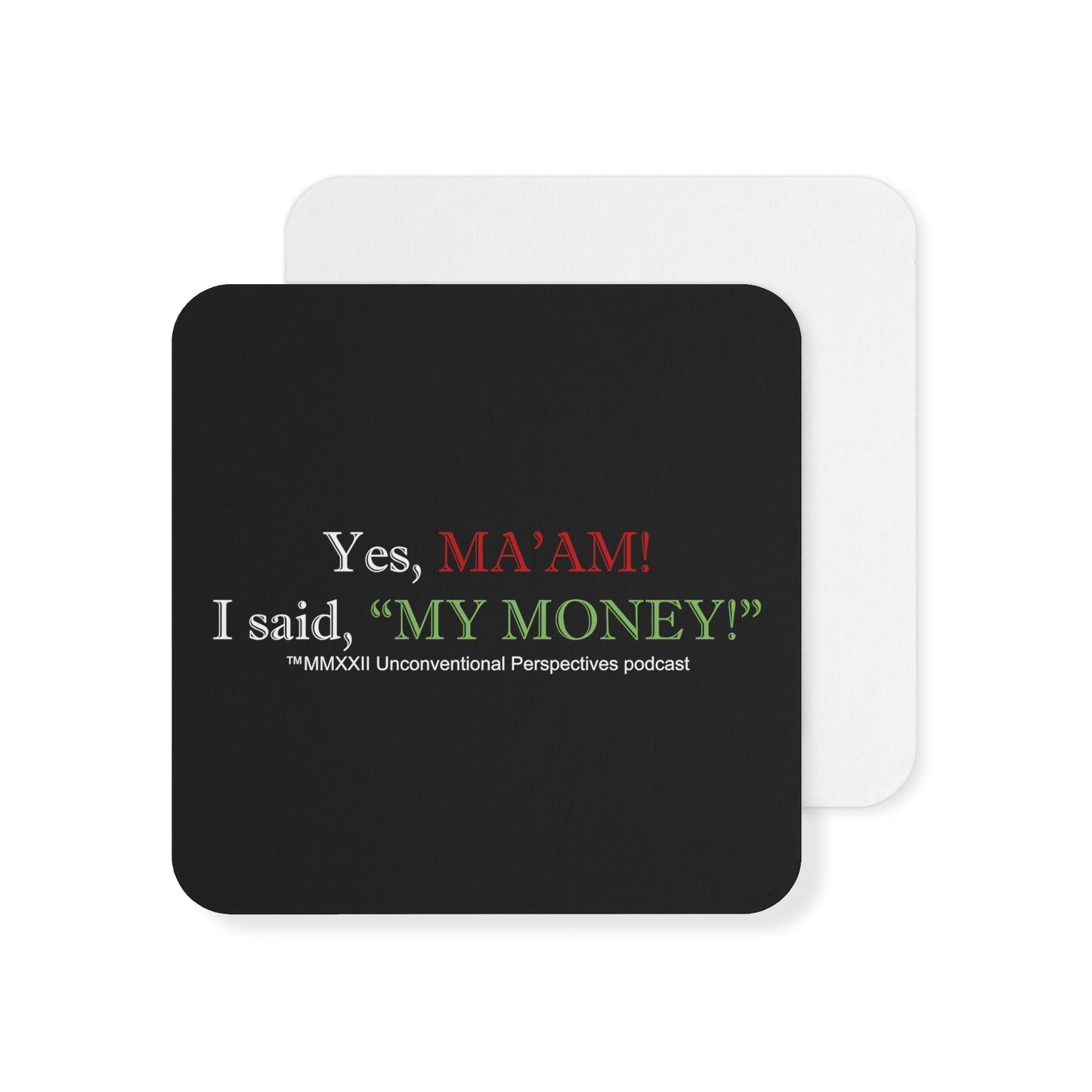 Ma'am My Money Coasters (50, 100 pcs), Black - WL