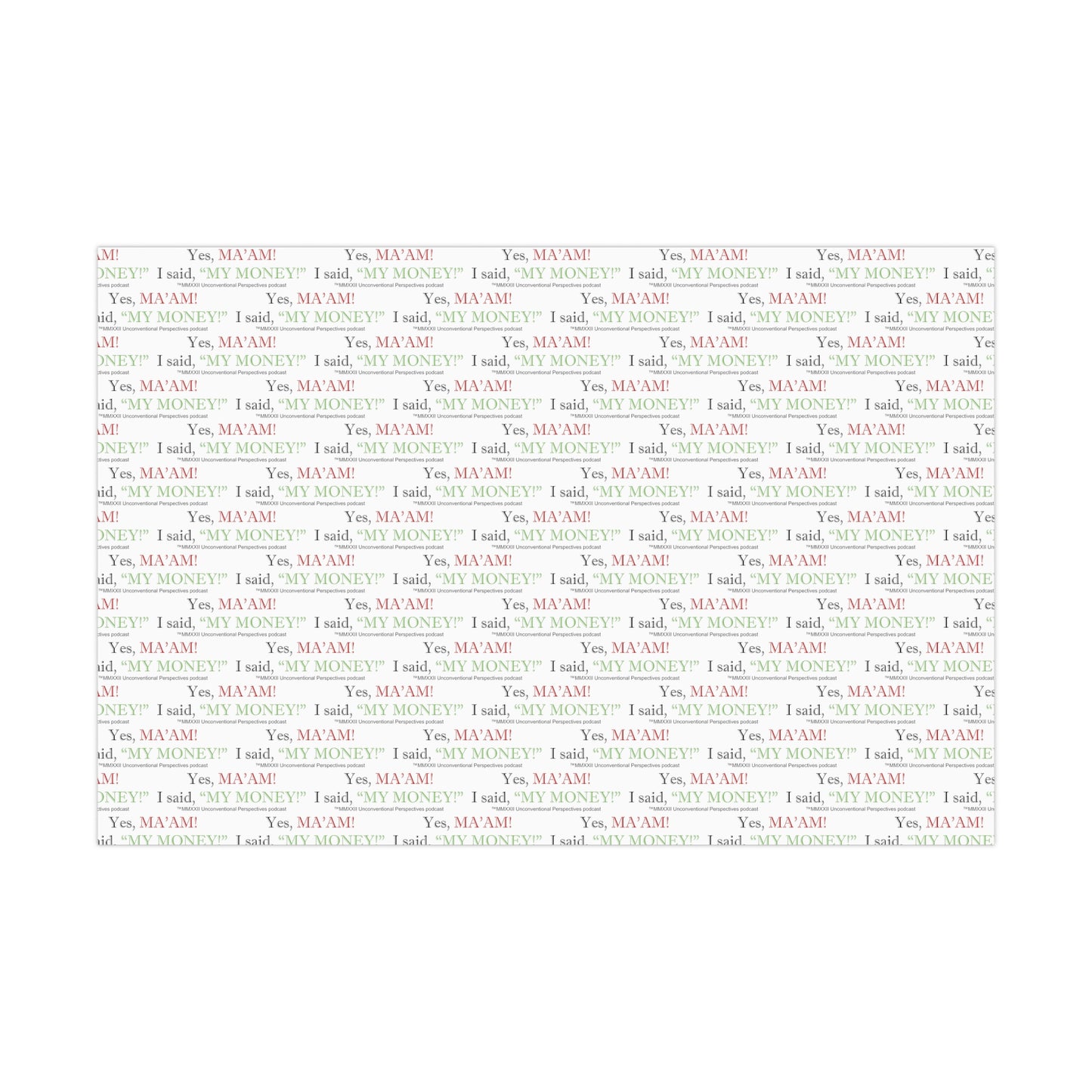 Ma'am My Money Gift Wrap Papers, White - BL