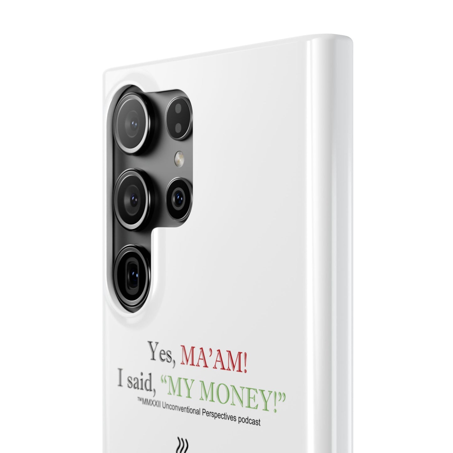 Ma'am My Money Slim Cases, White - BL