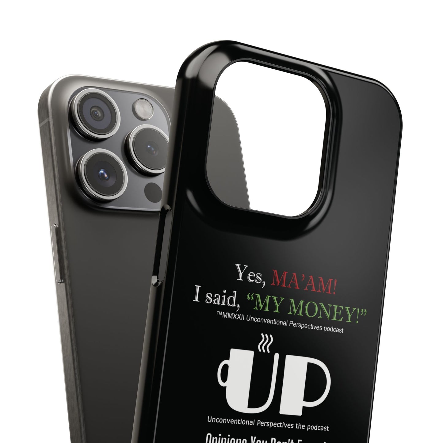 Ma'am My Money Slim Cases, Black - WL