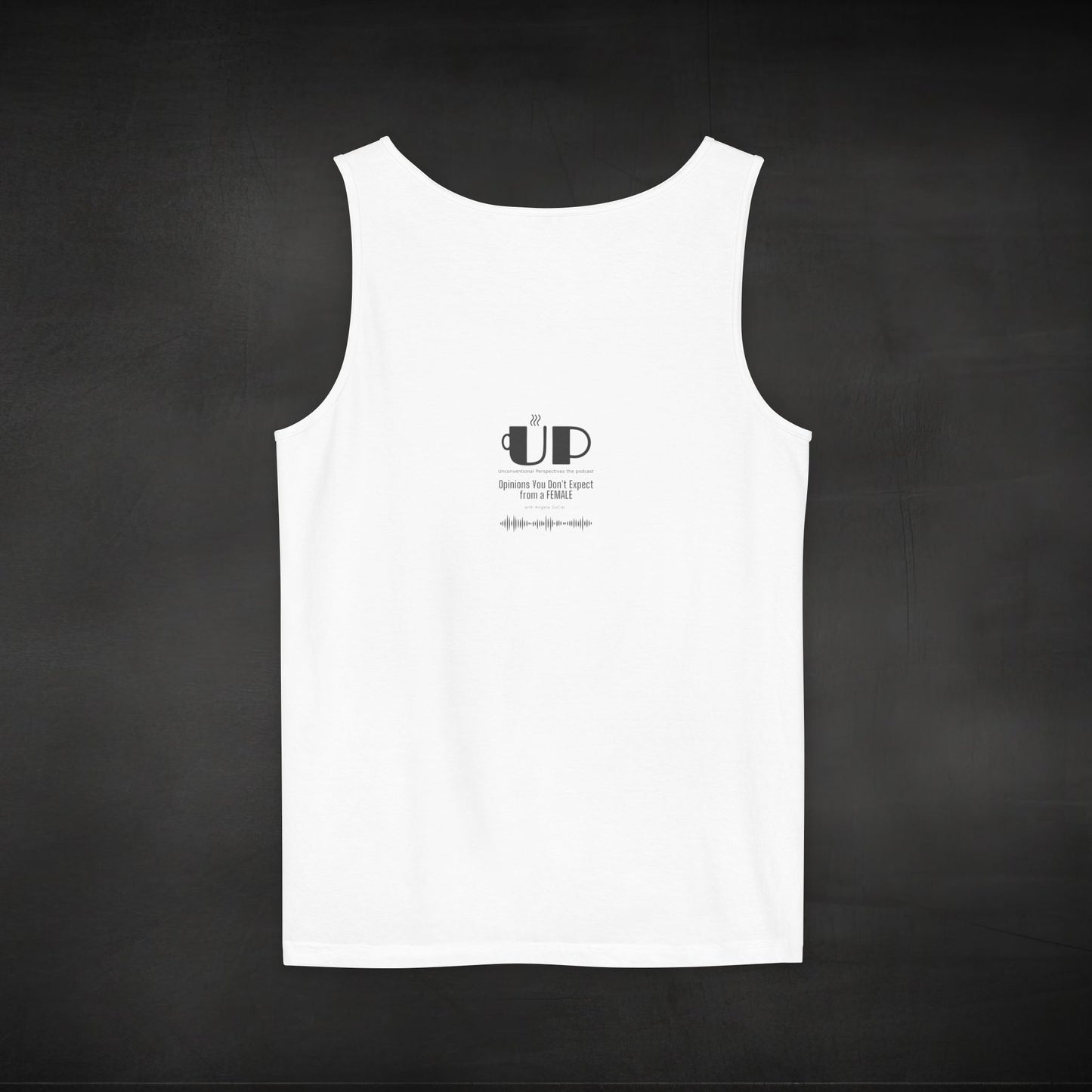 Bitch His Money Unisex Garment-Dyed Tank Top, White - BL