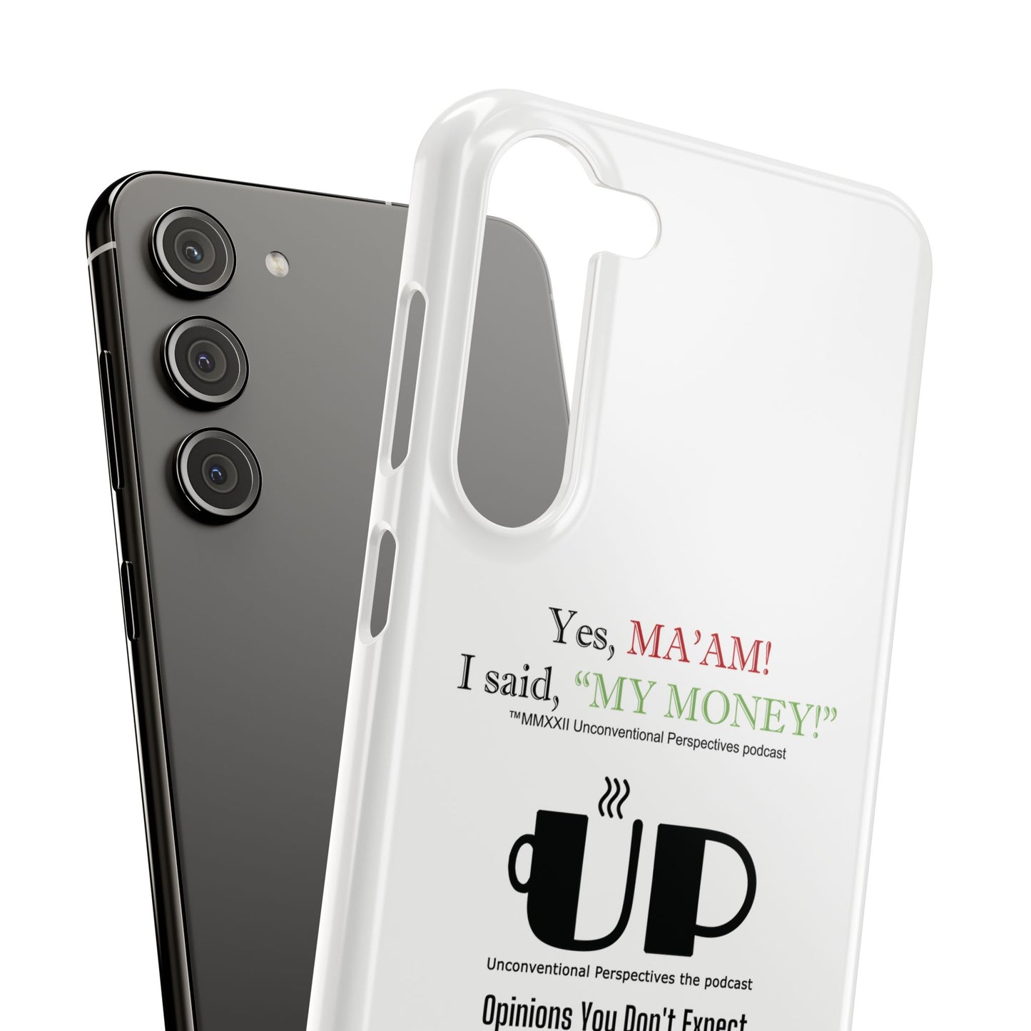 Ma'am My Money Slim Cases, White - BL