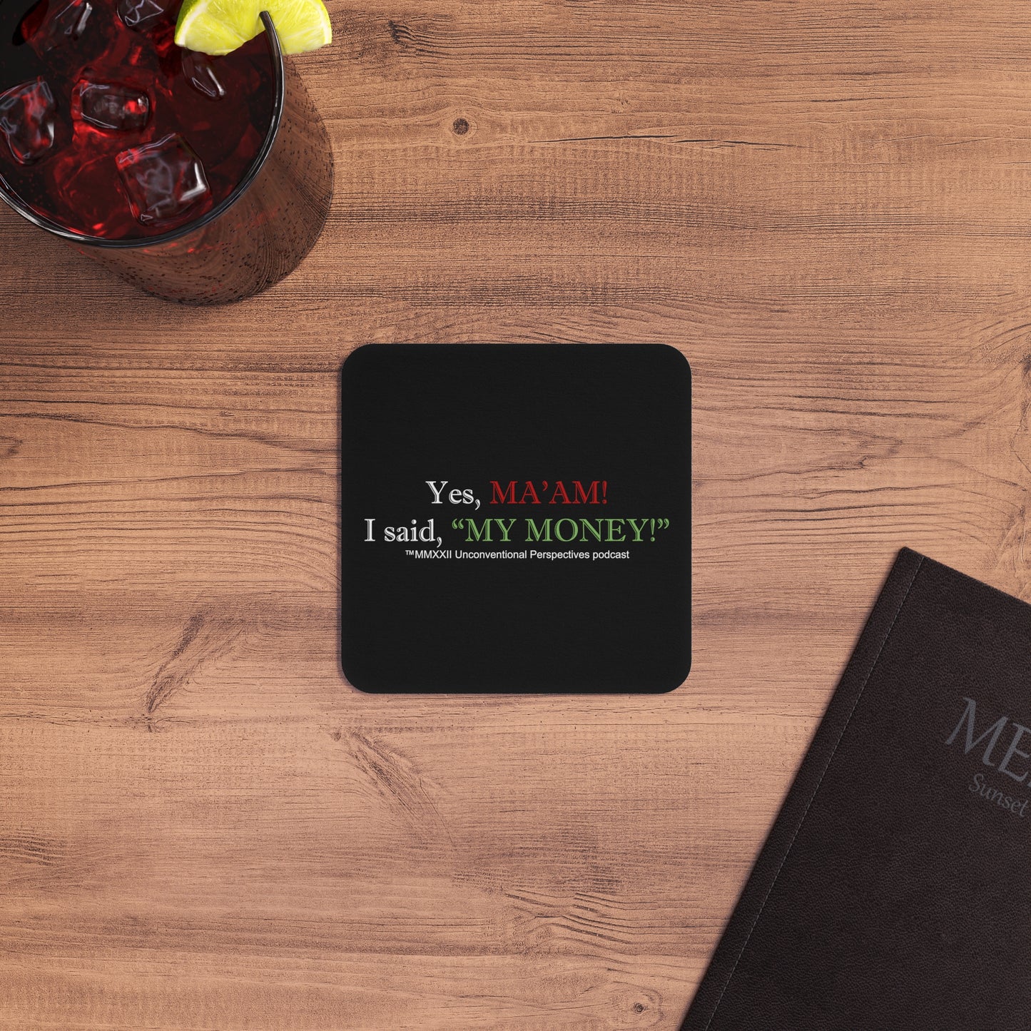 Ma'am My Money Coasters (50, 100 pcs), Black - WL