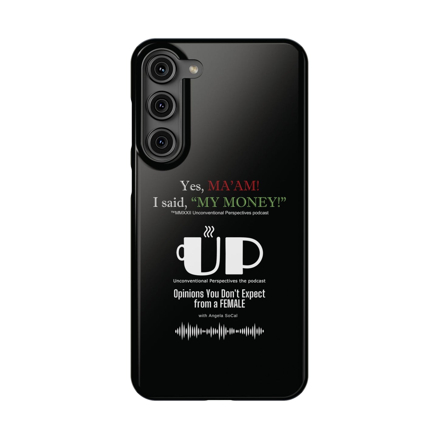 Ma'am My Money Slim Cases, Black - WL